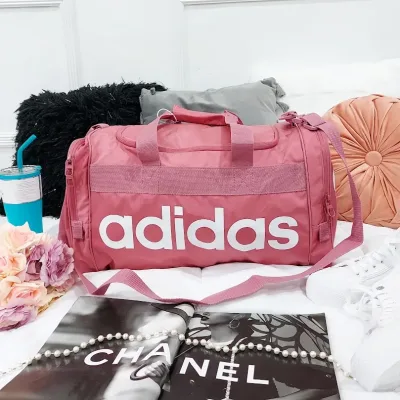Bolso Adidas para dama color rosa y blanco