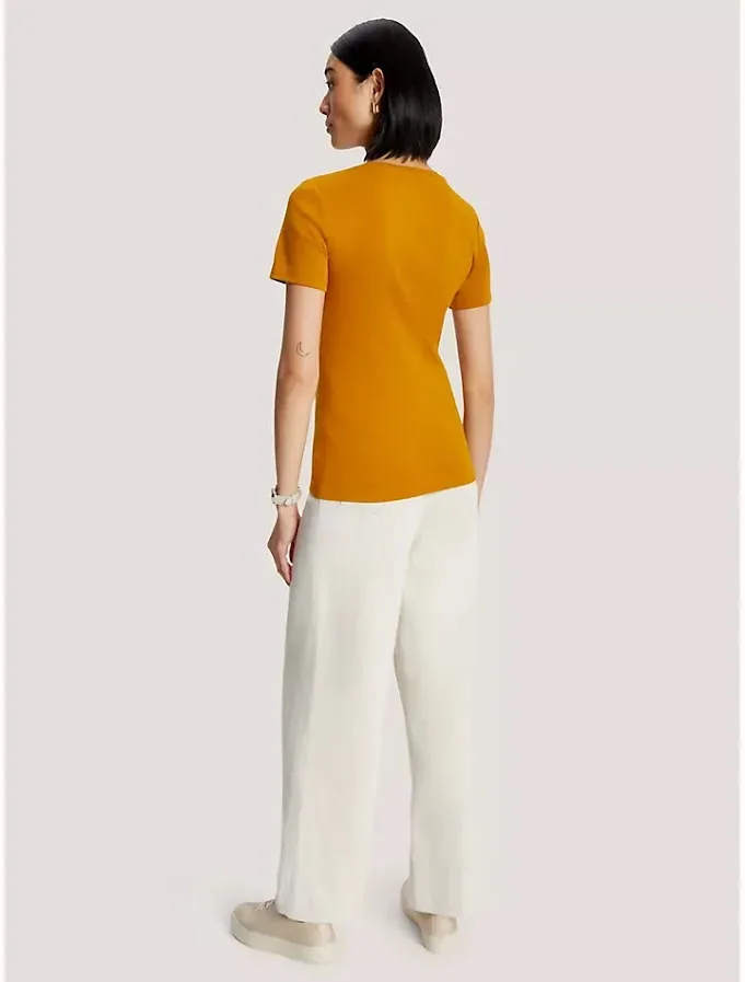 Camiseta Tommy Hilfiger para dama mostaza