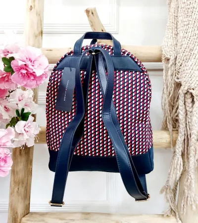 Bolso Tommy Hilfiger para dama color azul, rojo y blanco