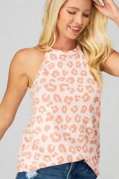Blusa para dama estampado leopardo color rosado