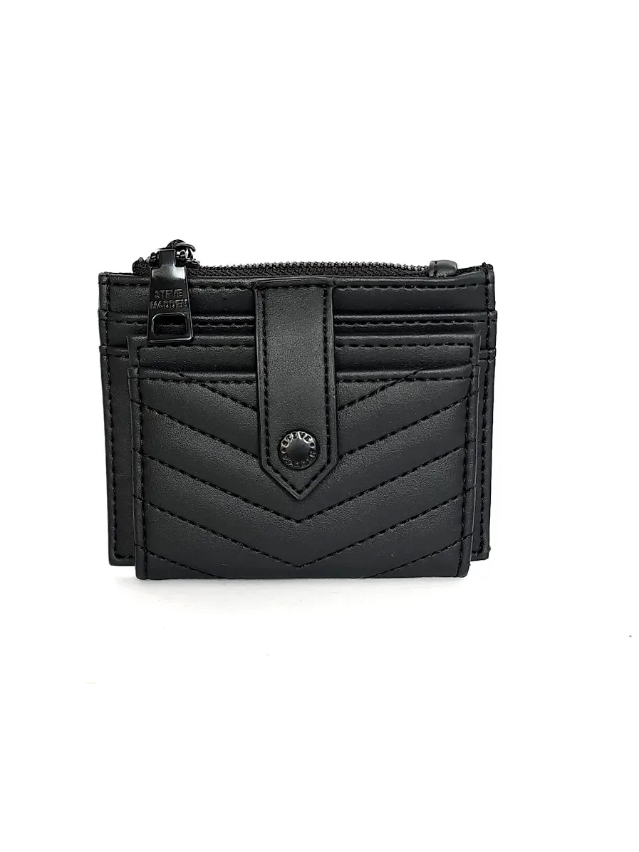 Tarjetero Steve Madden para dama color negro