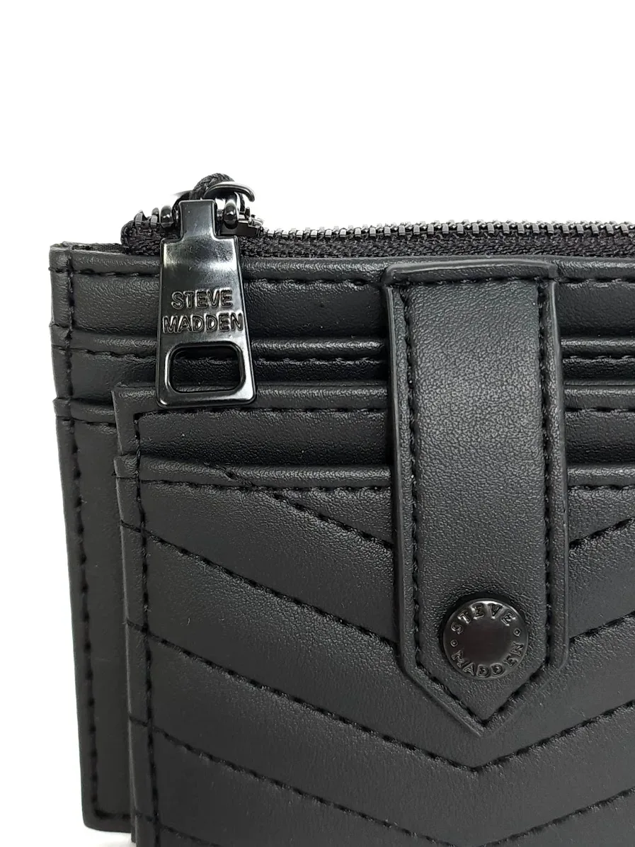 Tarjetero Steve Madden para dama color negro