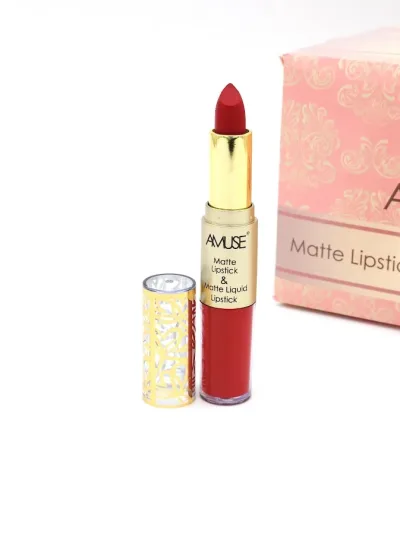 Labial Matte y Labial Líquido AMUSE Tono 8