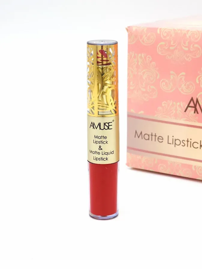 Labial Matte y Labial Líquido AMUSE Tono 8