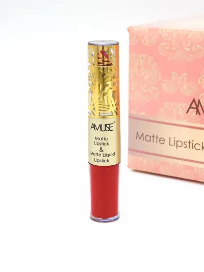 Labial Matte y Labial Líquido AMUSE Tono 8
