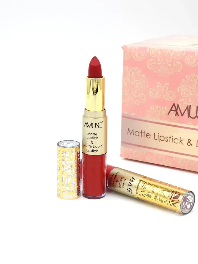 Labial Matte y Labial Líquido AMUSE Tono 8