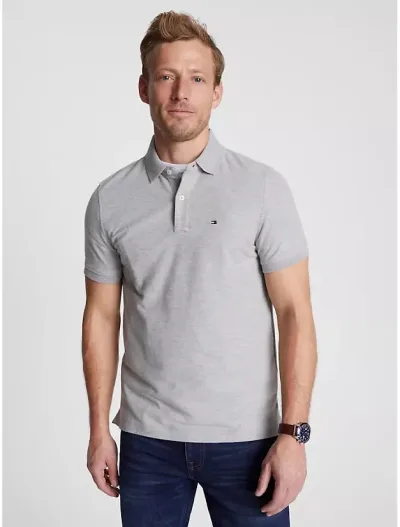 Camiseta Tommy Hilfiger Regular Fit Stretch  para caballero color gris