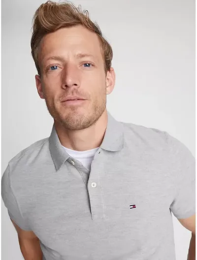 Camiseta Tommy Hilfiger Regular Fit Stretch  para caballero color gris