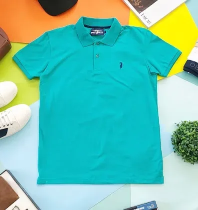 Camiseta Cambridge Polo Club para caballero color turquesa PC-02509