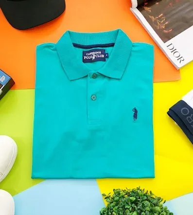 Camiseta Cambridge Polo Club para caballero color turquesa PC-02509