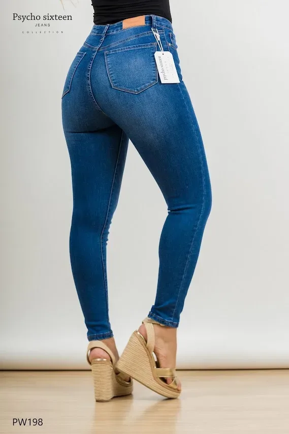 Jeans Psycho Sixteen para dama #PW198 color mezclilla