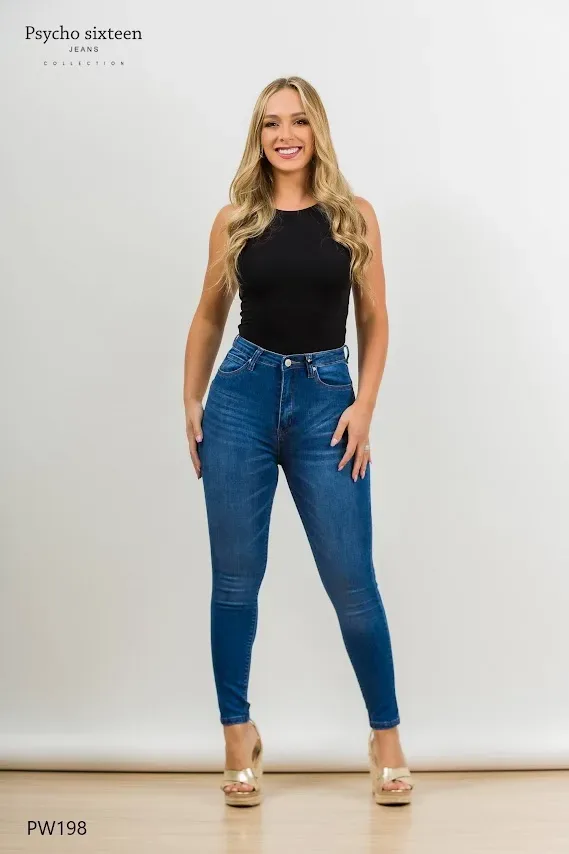 Jeans Psycho Sixteen para dama #PW198 color mezclilla