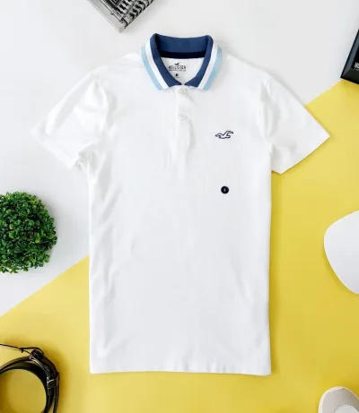 Camiseta Hollister para caballero color blanco