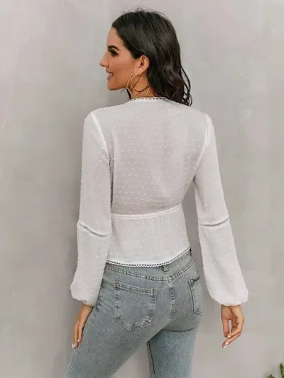 Blusa para color blanco manga larga