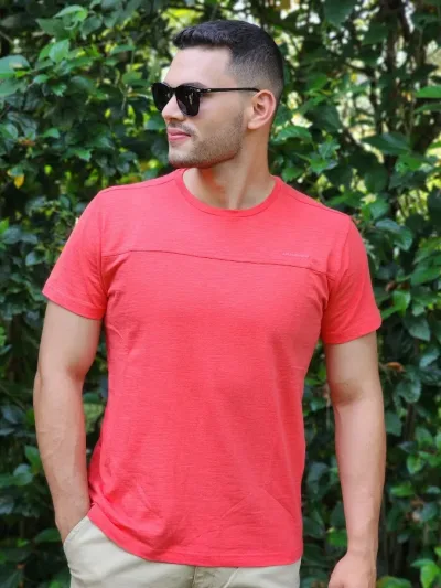 Camiseta Hummer para caballero color coral
