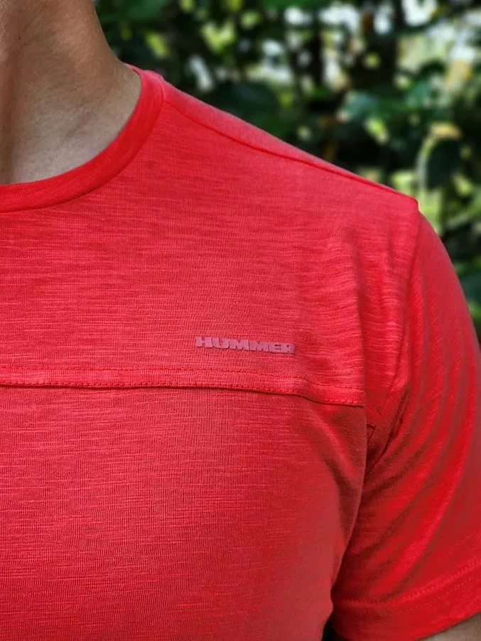 Camiseta Hummer para caballero color coral