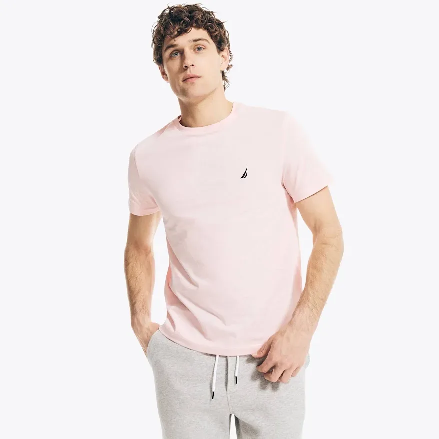 Camiseta Nautica para caballero color rosa.