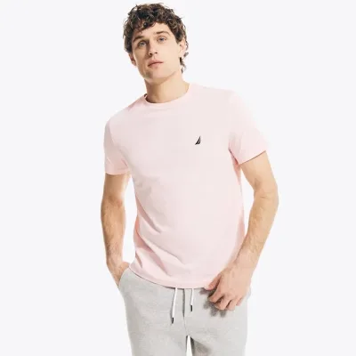 Camiseta Nautica para caballero color rosa.