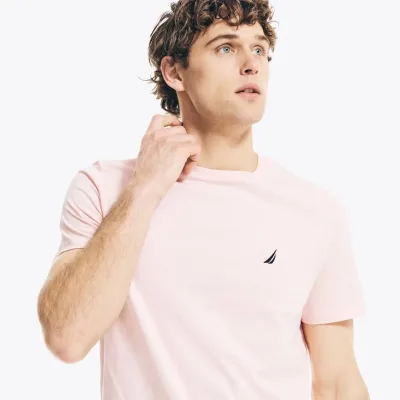 Camiseta Nautica para caballero color rosa.