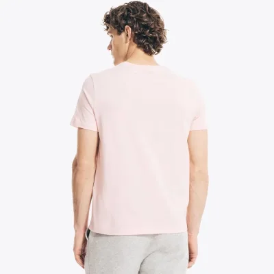 Camiseta Nautica para caballero color rosa.