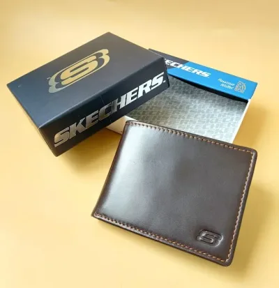 Billetera Skechers para caballero color café