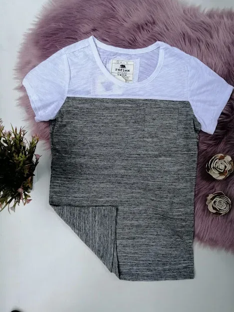 Camiseta Reflex para dama color blanco con gris