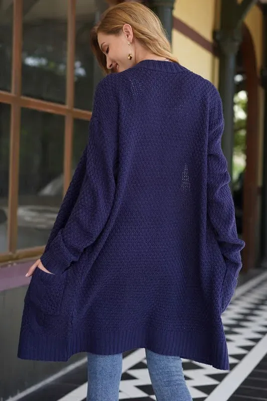 Cardigans para dama color azul