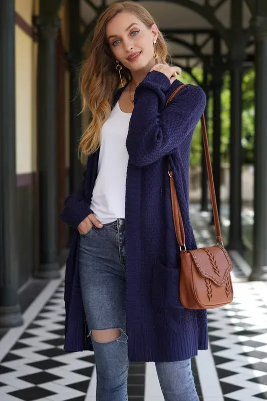 Cardigans para dama color azul