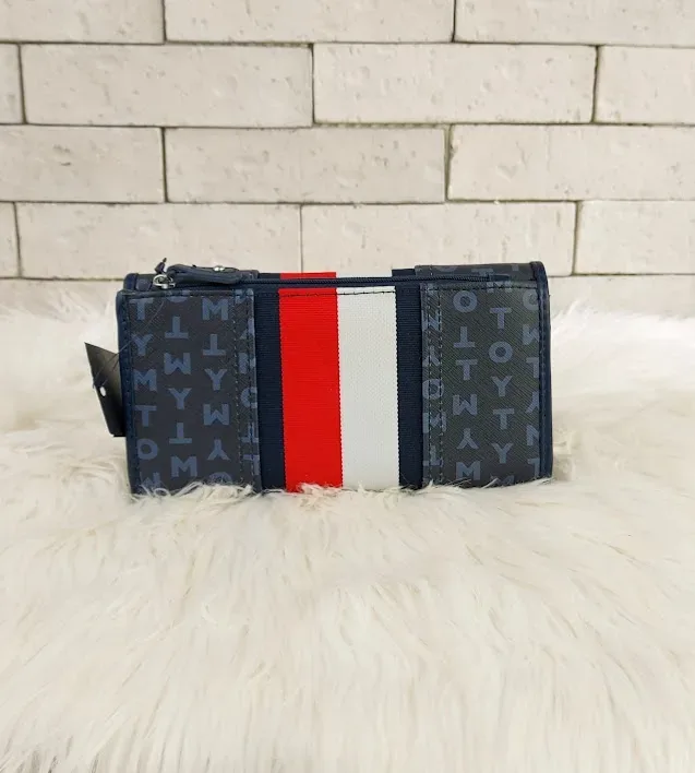 Cartera Tommy Hilfiger para dama color azul
