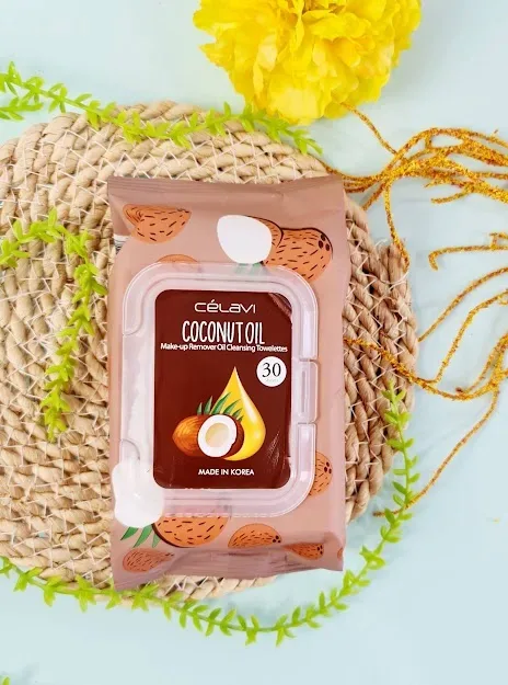 Toallitas limpiadoras desmaquillantes aceite de coco Célavi