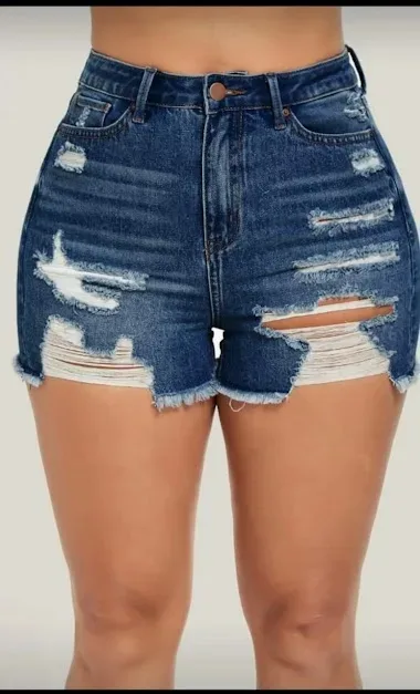 Short para dama color azul mezclilla