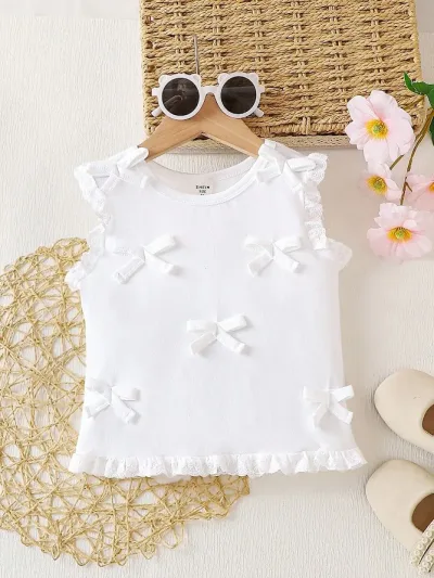 Blusa para niña color blanco