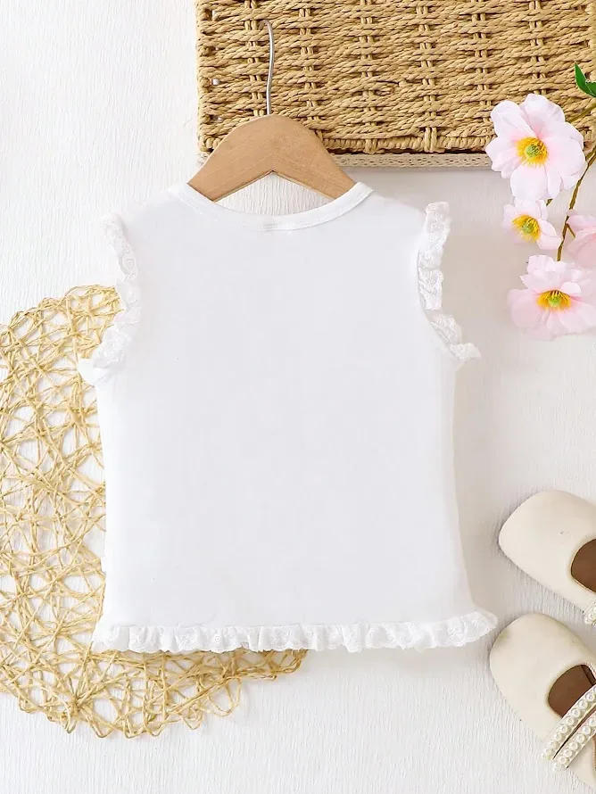 Blusa para niña color blanco