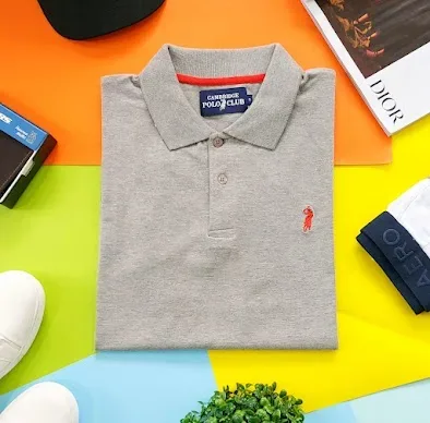 Camiseta Cambridge Polo Club para caballero color gris PC-02509