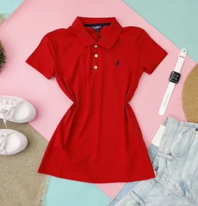 Camiseta Polo Cambrige Club para dama color rojo