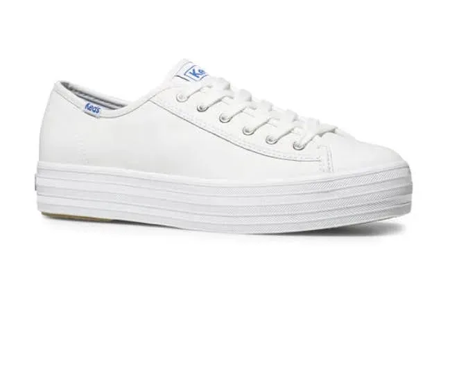 Tenis Keds para dama color blanco TRIPLE KICK LTHR WHITE