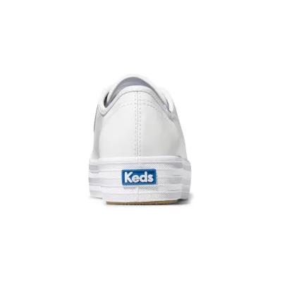 Tenis Keds para dama color blanco TRIPLE KICK LTHR WHITE
