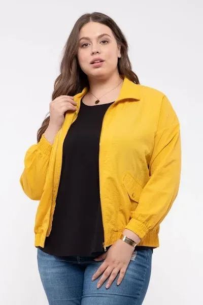 Jacket para dama color mostaza