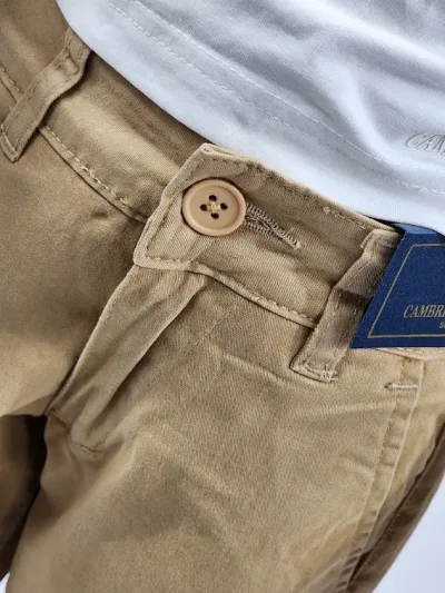 Short Cambridge Polo Club para niño color beige