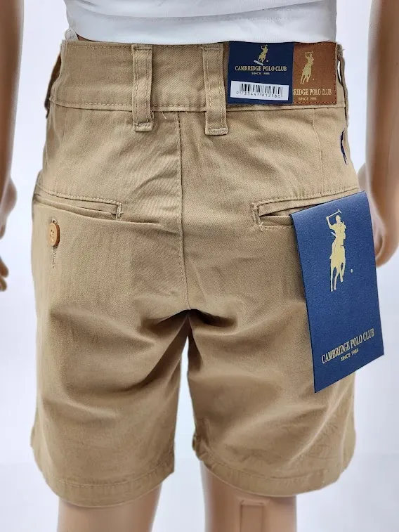 Short Cambridge Polo Club para niño color beige