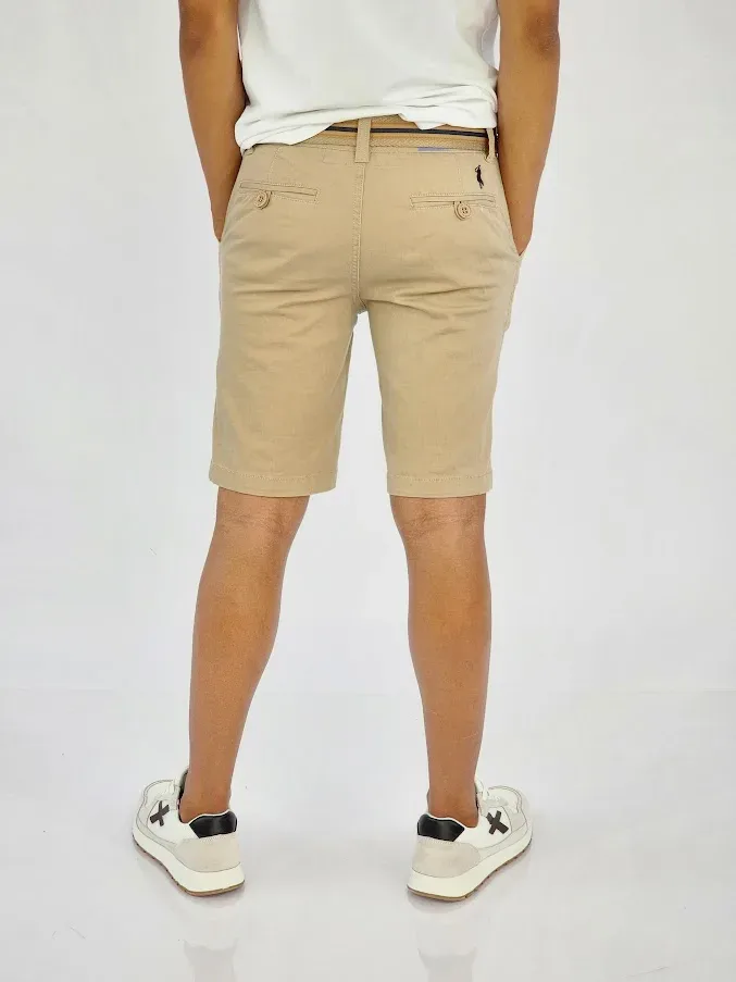 Short Cambridge Polo Club para muchachos color beige