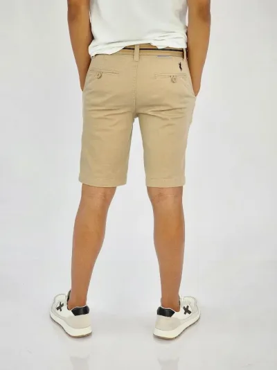 Short Cambridge Polo Club para muchachos color beige