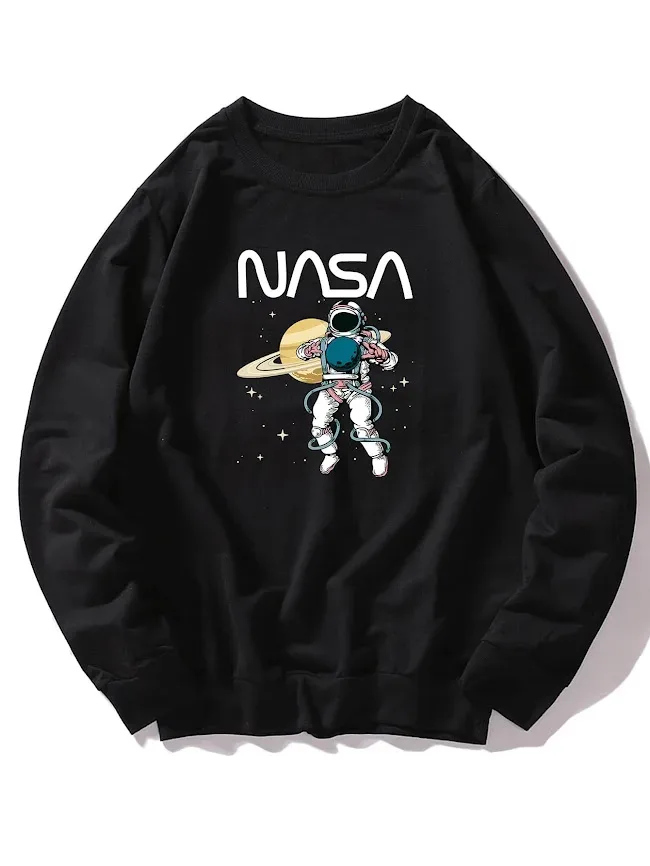 Camiseta manga larga para hombre color negro
