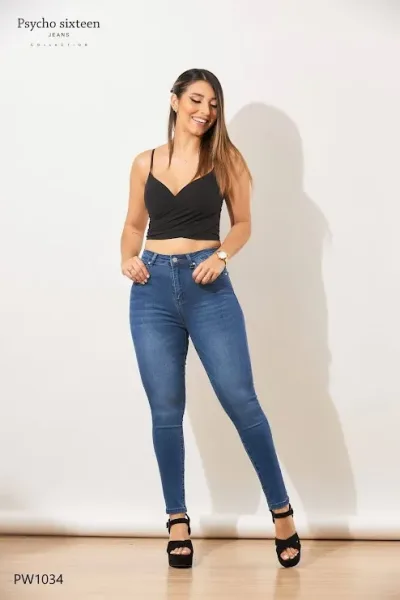Jeans PSYCHO SIXTEEN para dama skinny high rise PW1034