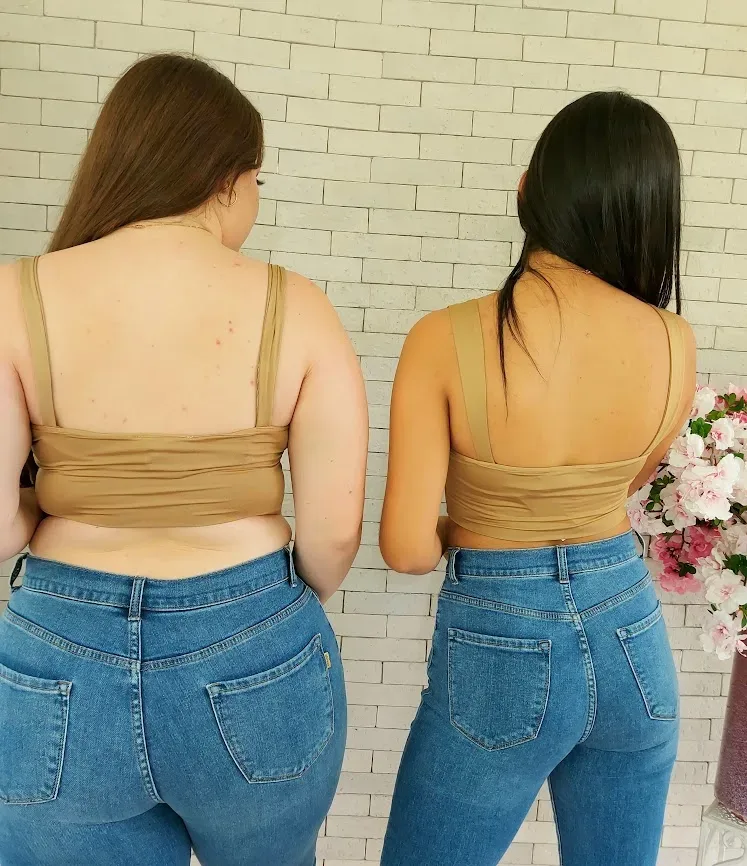 Crop Top para dama color beige oscuro 357