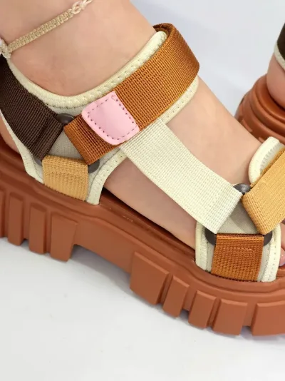 Sandalias Coral Percy 3 Napolitana para dama