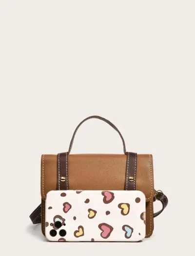 Bolso cartera para dama color marrón