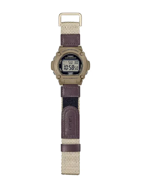 Reloj Casio para caballero W-219HB-5AVDF COLOR BEIGE