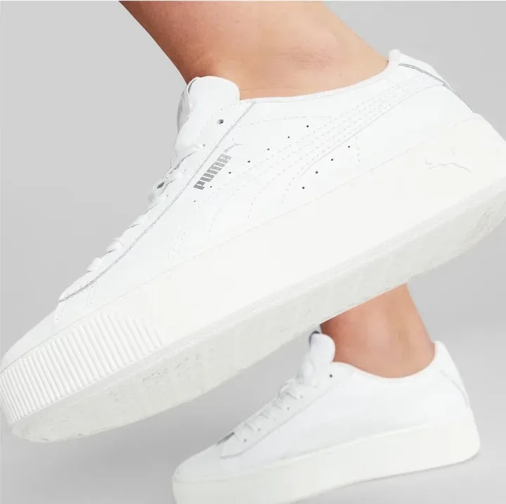 Tennis Puma  Vikky Stacked L para dama color blanco