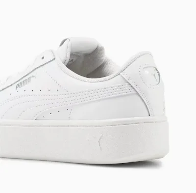 Tennis Puma  Vikky Stacked L para dama color blanco